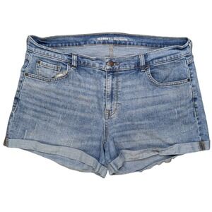 Old Navy Size 16 Boyfriend Plus Size Cotton Blend Light Wash Denim Short